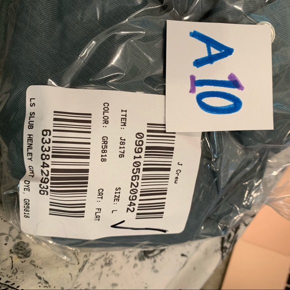 New J Crew Garment-dyed slub cotton henley Gray - Picture 4 of 4